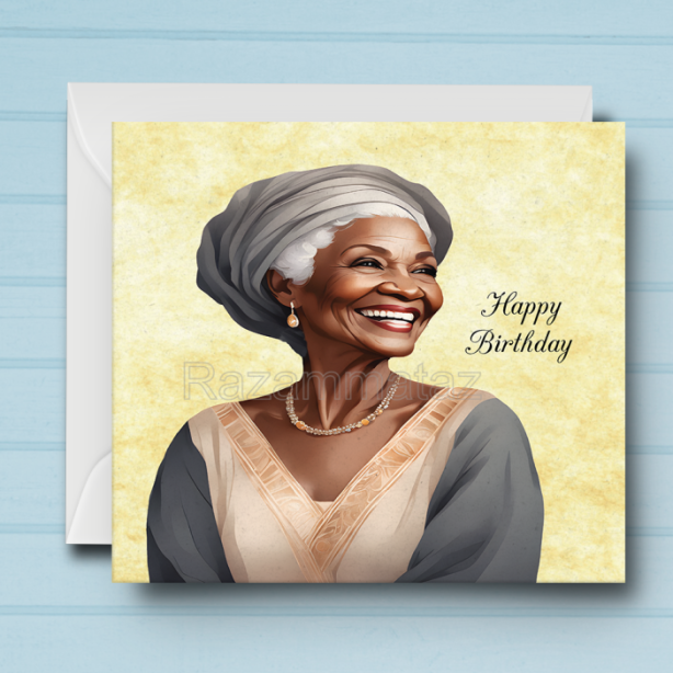 Black Woman Birthday Card S2